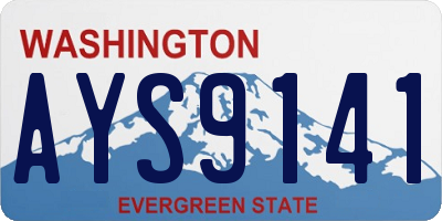 WA license plate AYS9141