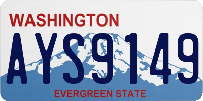 WA license plate AYS9149