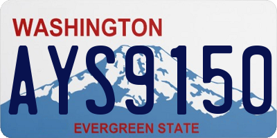 WA license plate AYS9150