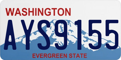 WA license plate AYS9155