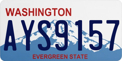 WA license plate AYS9157