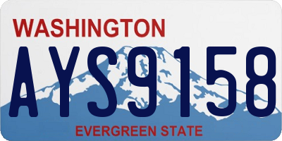 WA license plate AYS9158