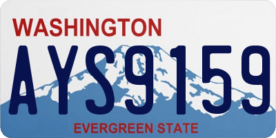 WA license plate AYS9159