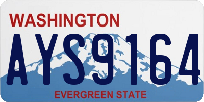 WA license plate AYS9164