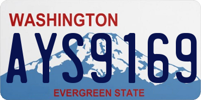 WA license plate AYS9169