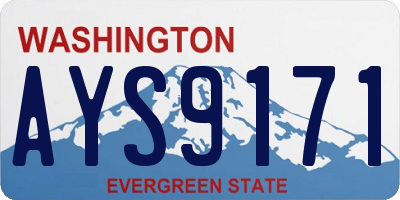 WA license plate AYS9171