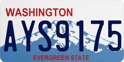 WA license plate AYS9175