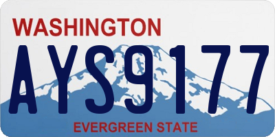 WA license plate AYS9177