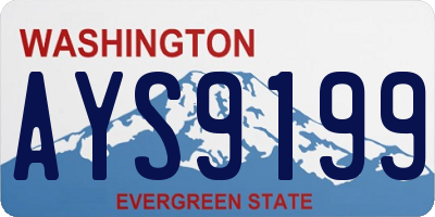 WA license plate AYS9199