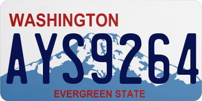 WA license plate AYS9264