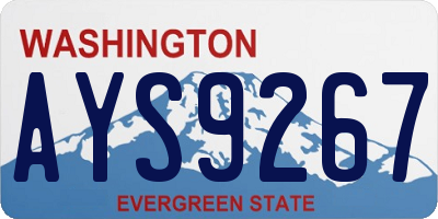 WA license plate AYS9267