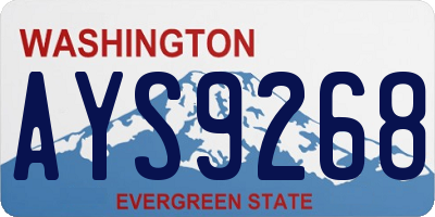 WA license plate AYS9268