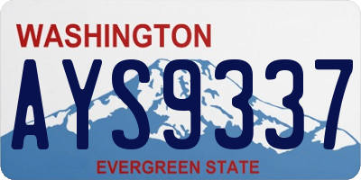 WA license plate AYS9337
