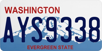 WA license plate AYS9338