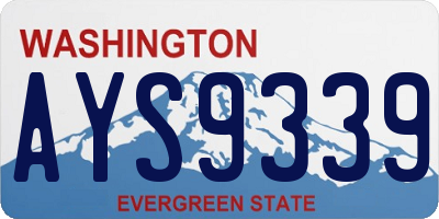 WA license plate AYS9339