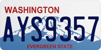 WA license plate AYS9357