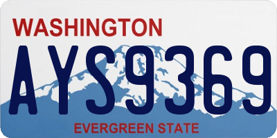 WA license plate AYS9369