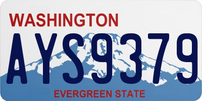 WA license plate AYS9379