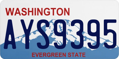 WA license plate AYS9395