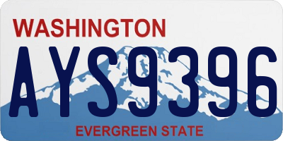 WA license plate AYS9396