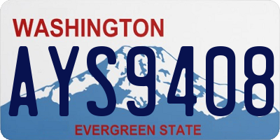 WA license plate AYS9408