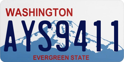 WA license plate AYS9411