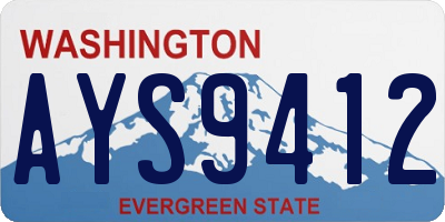 WA license plate AYS9412