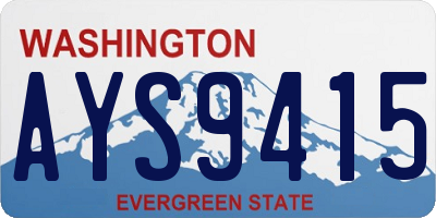 WA license plate AYS9415