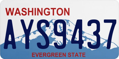 WA license plate AYS9437