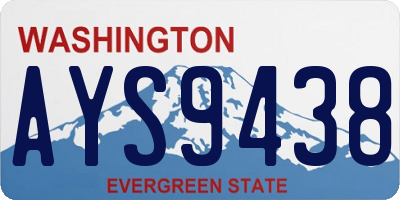 WA license plate AYS9438