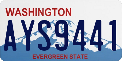 WA license plate AYS9441