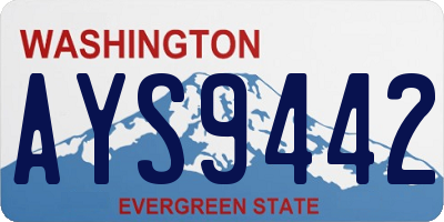 WA license plate AYS9442