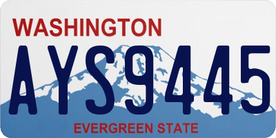 WA license plate AYS9445