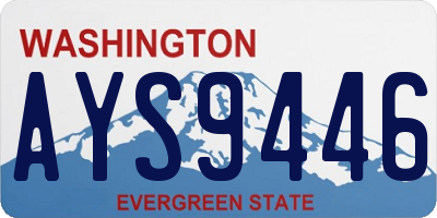 WA license plate AYS9446