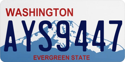 WA license plate AYS9447