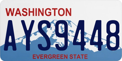 WA license plate AYS9448