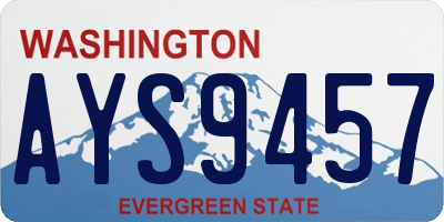WA license plate AYS9457
