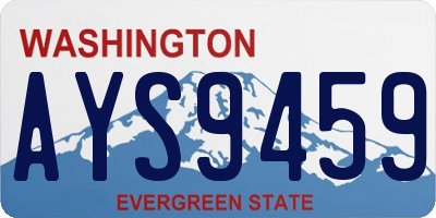 WA license plate AYS9459