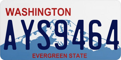 WA license plate AYS9464