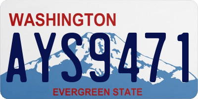 WA license plate AYS9471