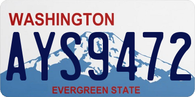 WA license plate AYS9472