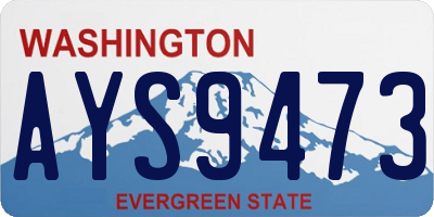 WA license plate AYS9473