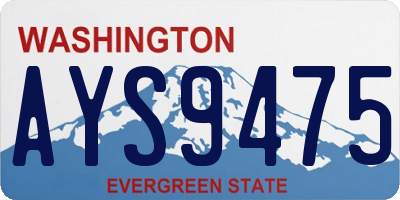 WA license plate AYS9475