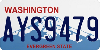 WA license plate AYS9479