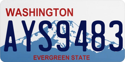 WA license plate AYS9483