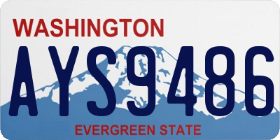 WA license plate AYS9486