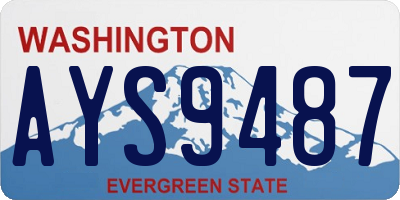 WA license plate AYS9487