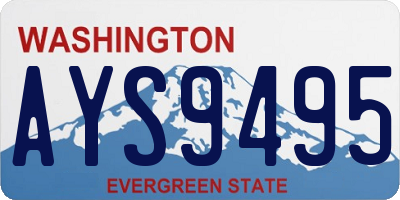 WA license plate AYS9495