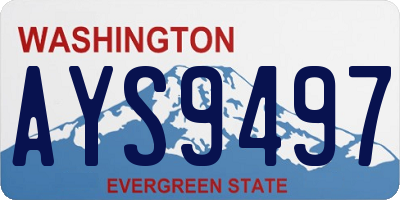 WA license plate AYS9497