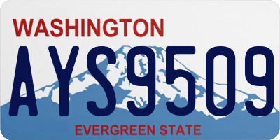 WA license plate AYS9509